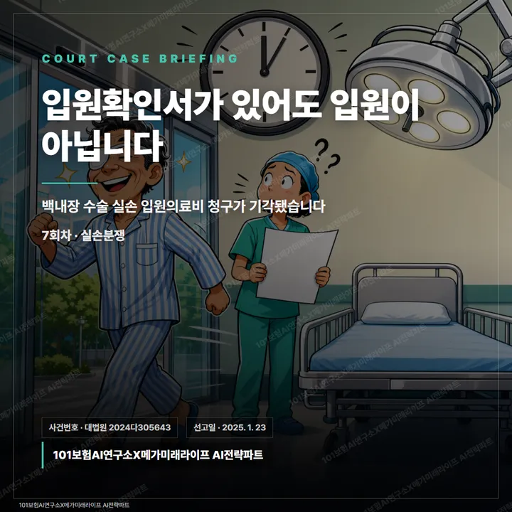 입원확인서가 있어도 입원이 아닙니다 카드 1
