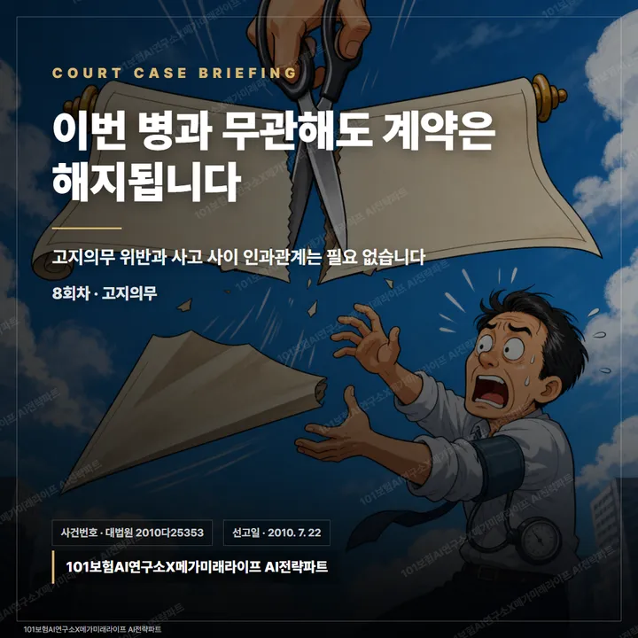 이번 병과 무관해도 계약은 해지됩니다 카드 1