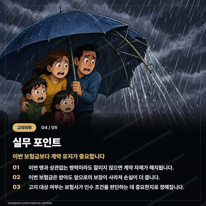 이번 병과 무관해도 계약은 해지됩니다 카드 4